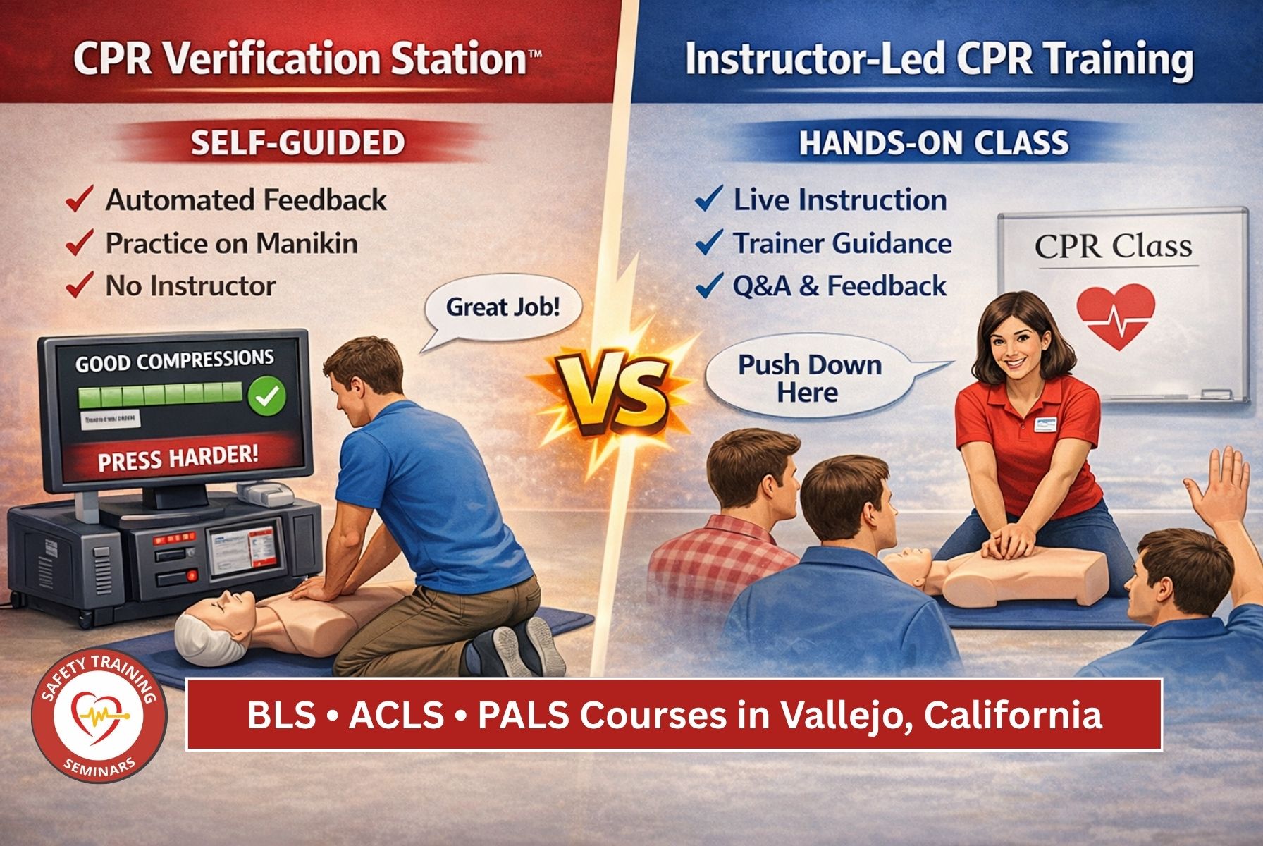 BLS • ACLS • PALS Courses in Vallejo, California
