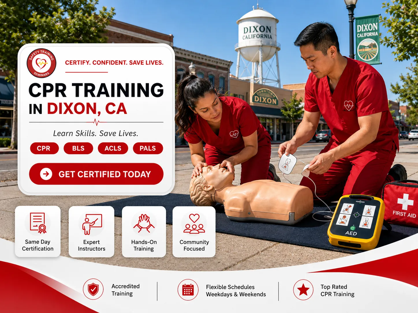 ACLS megacode simulation training class in Dixon, CA