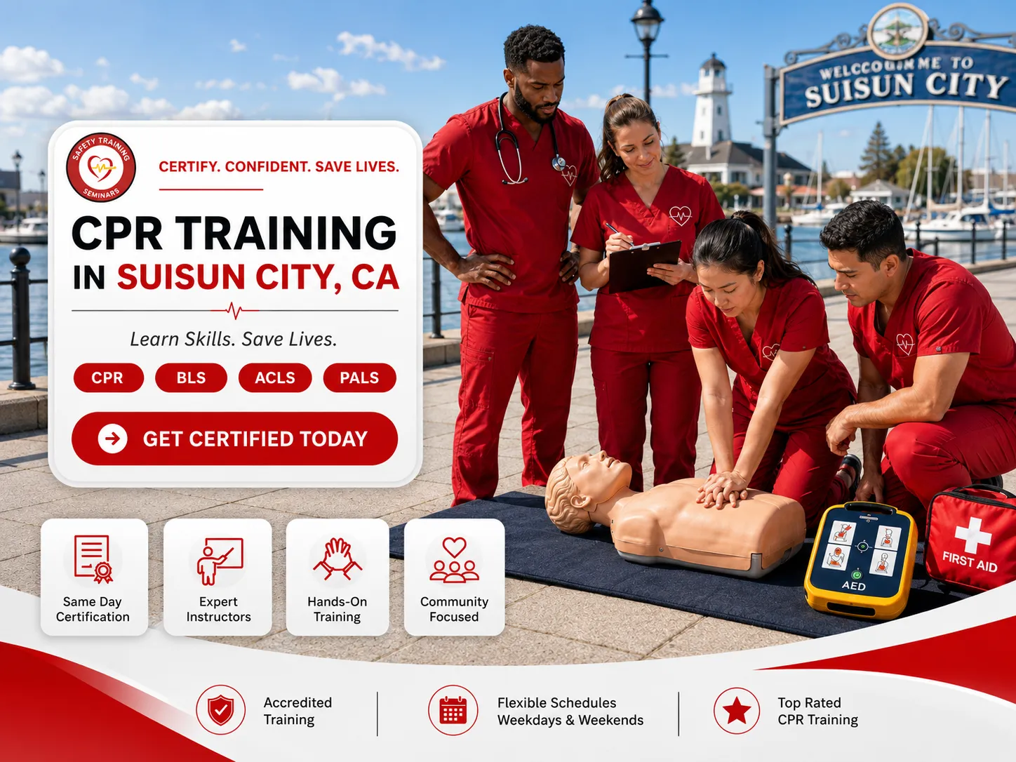 BLS, CPR, ACLS & PALS Training Near Suisun City, CA