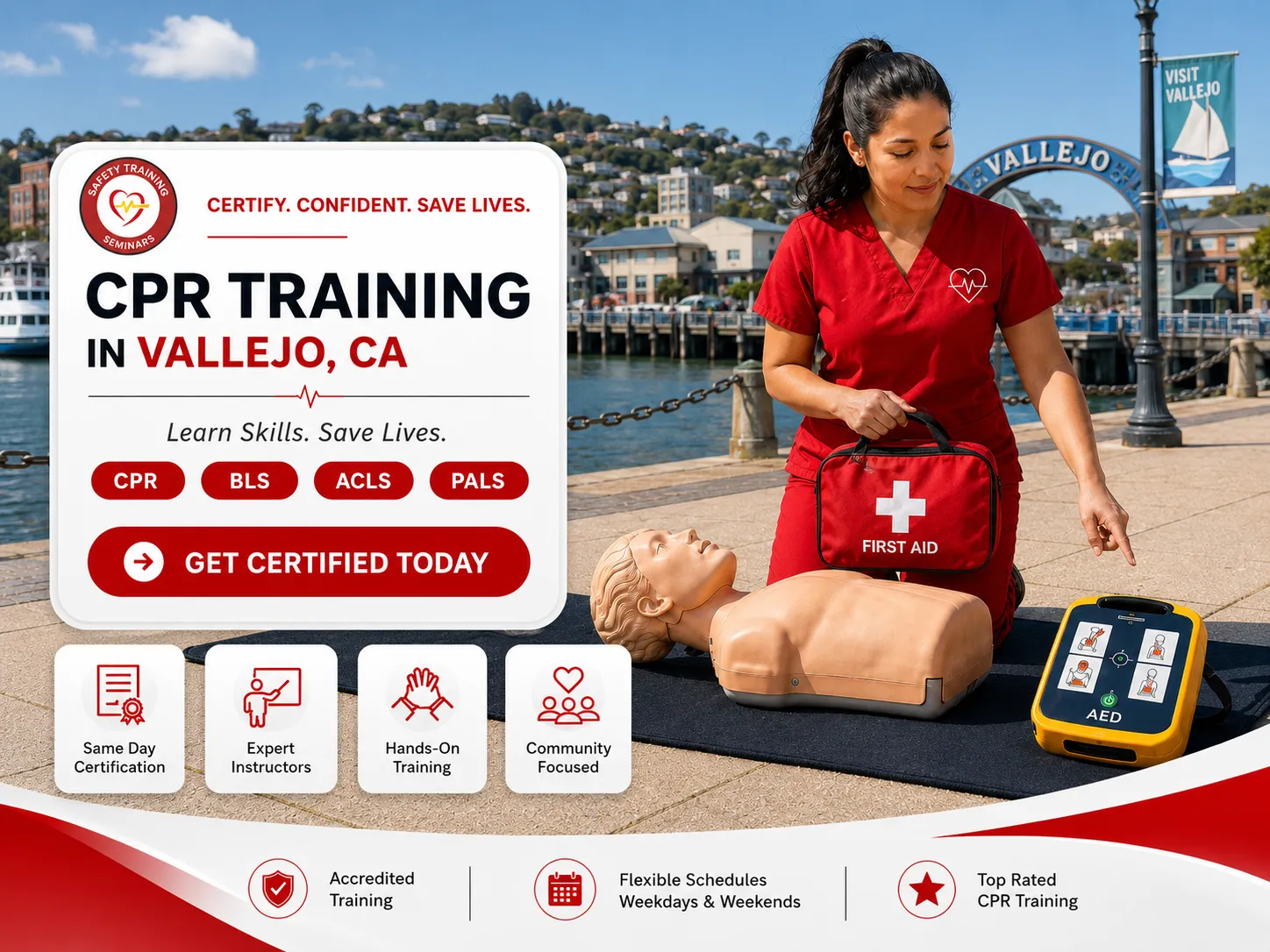 CPR BLS, ACLS & PALS Certification Classes in Vallejo, CA